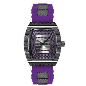 52mm Montres Carlo Men's Luxury Fashion Sport Silicone Band Stones Wrist Watch